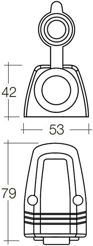NARVA 81025BL Black Surface Mount Accessory Socket with DUST Cover 12 OR 24 Volt - Image 4