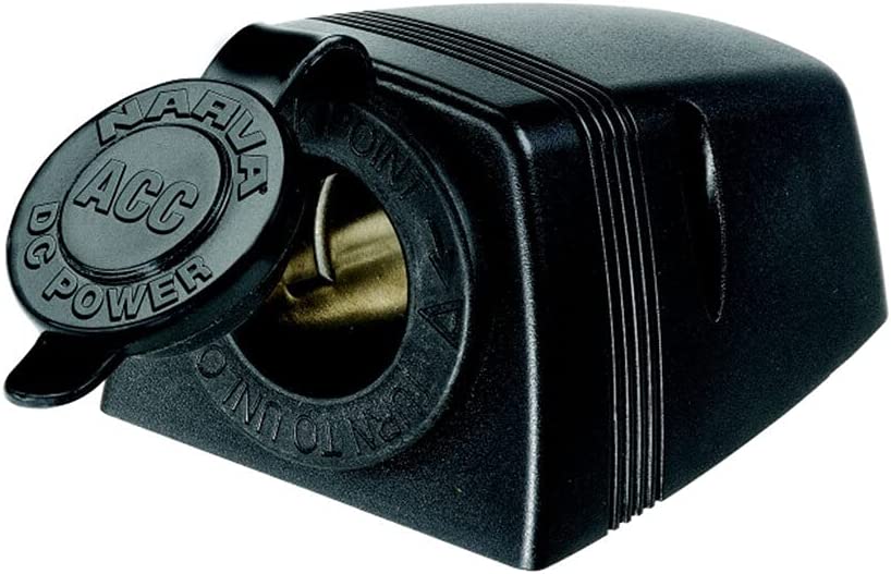 NARVA 81025BL Black Surface Mount Accessory Socket with DUST Cover 12 OR 24 Volt - Image 3